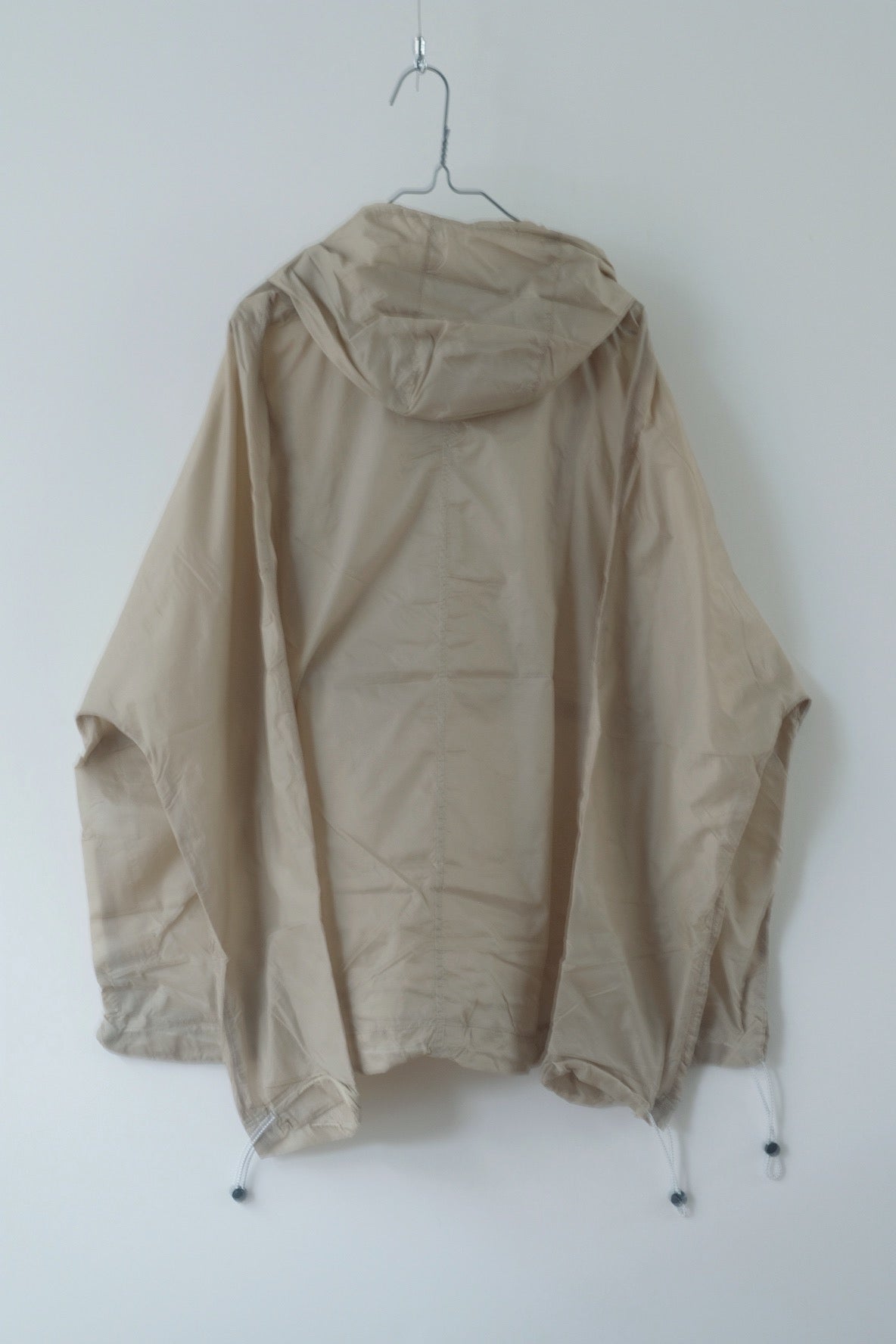Draw cord nylon anorak hoodie