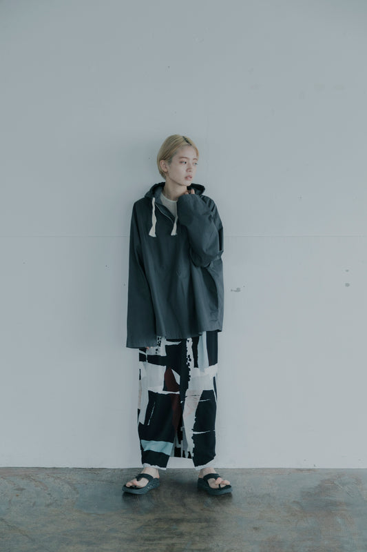 Box silhouette anorak hoodie