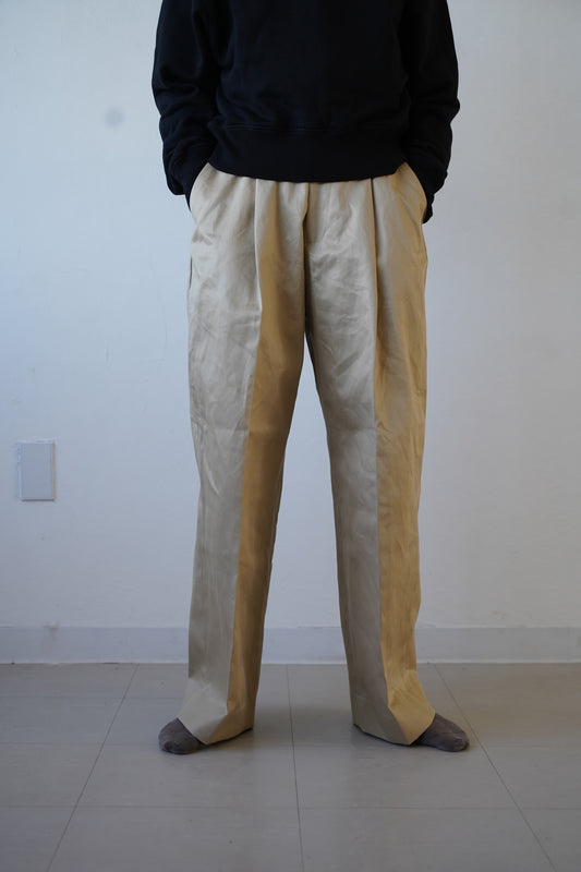 Chino one-tuck wide pants
