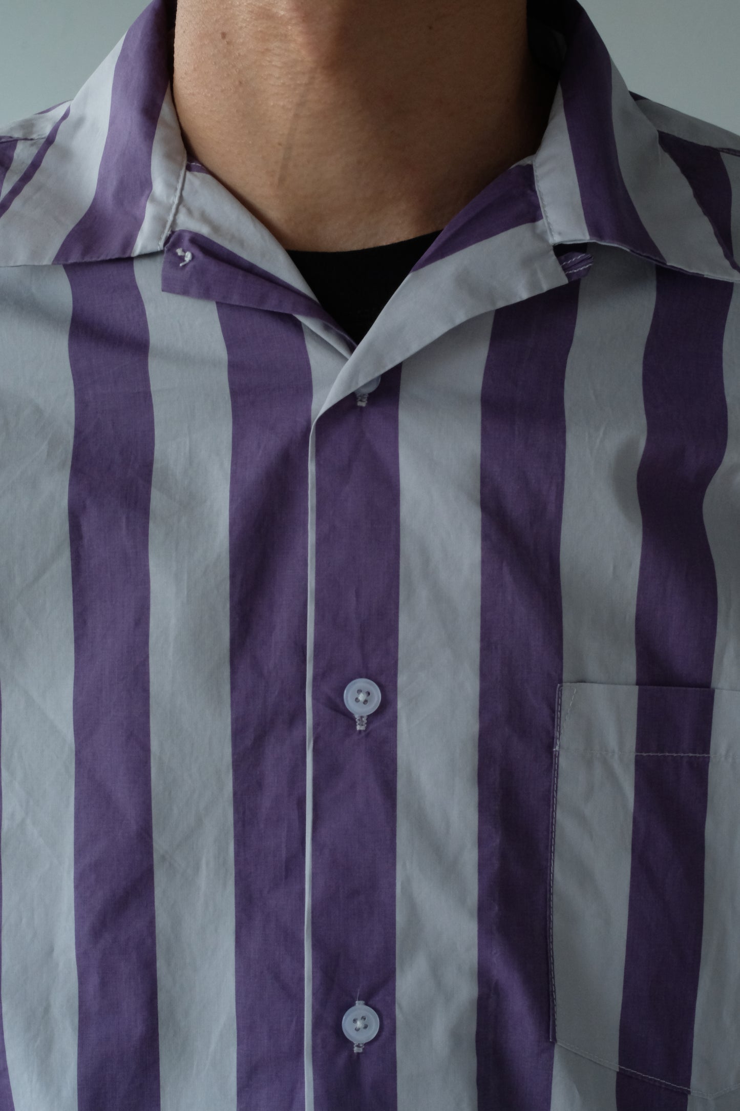 Opencollar stripe shirts