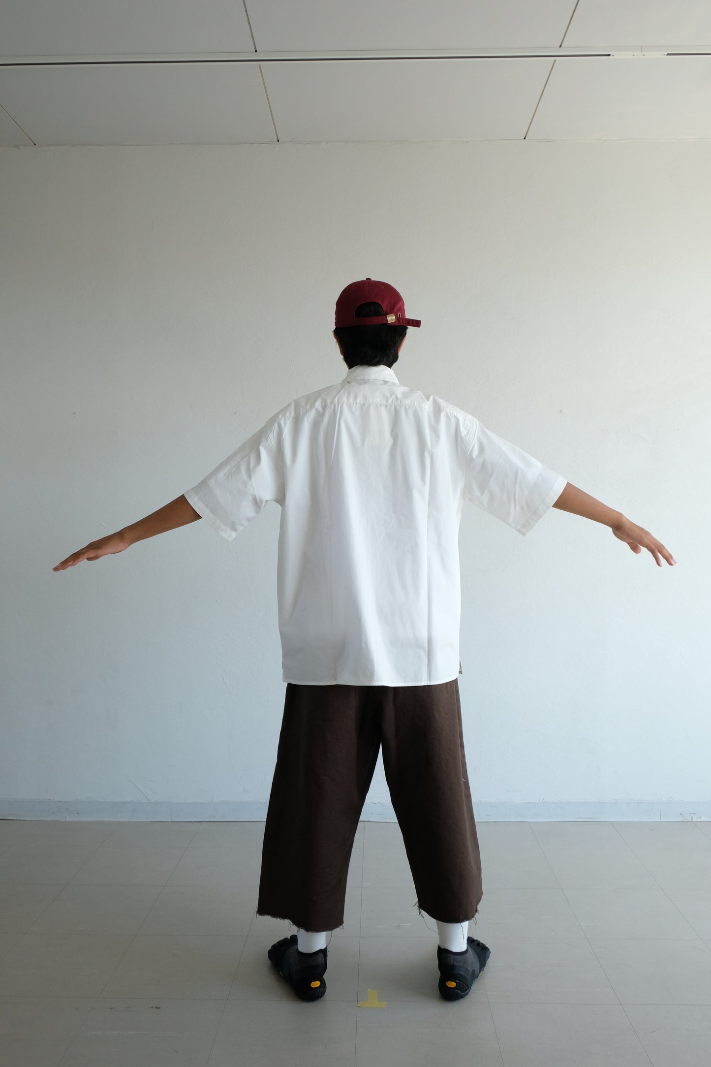 Bigcollar short sleeve shirt