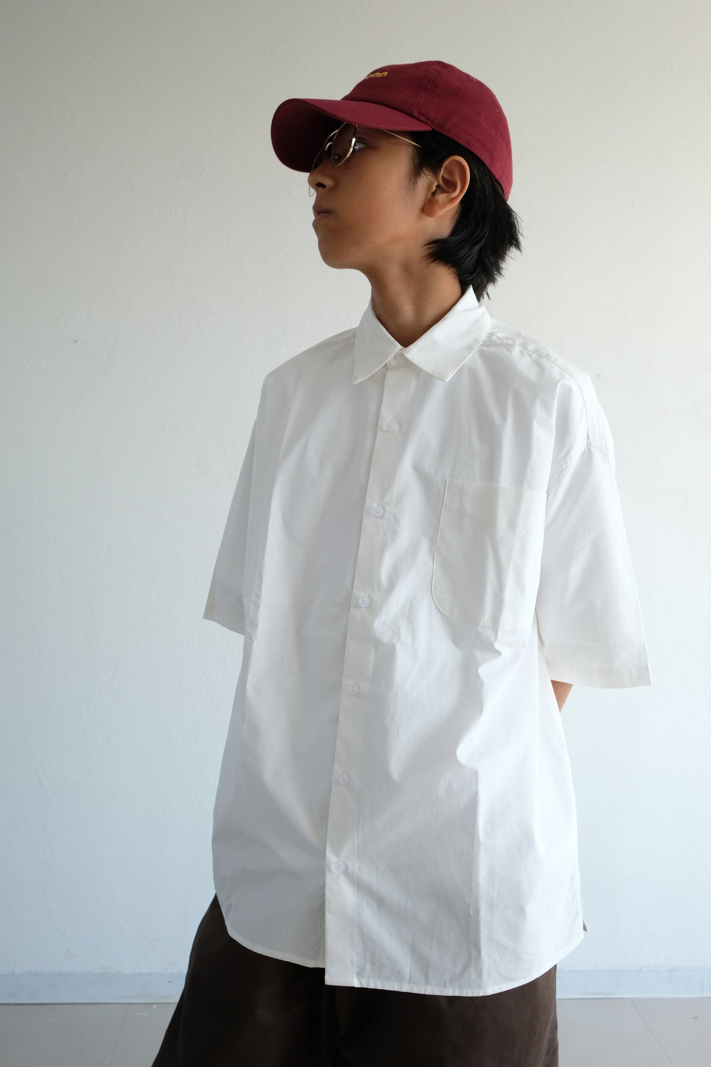 Bigcollar short sleeve shirt