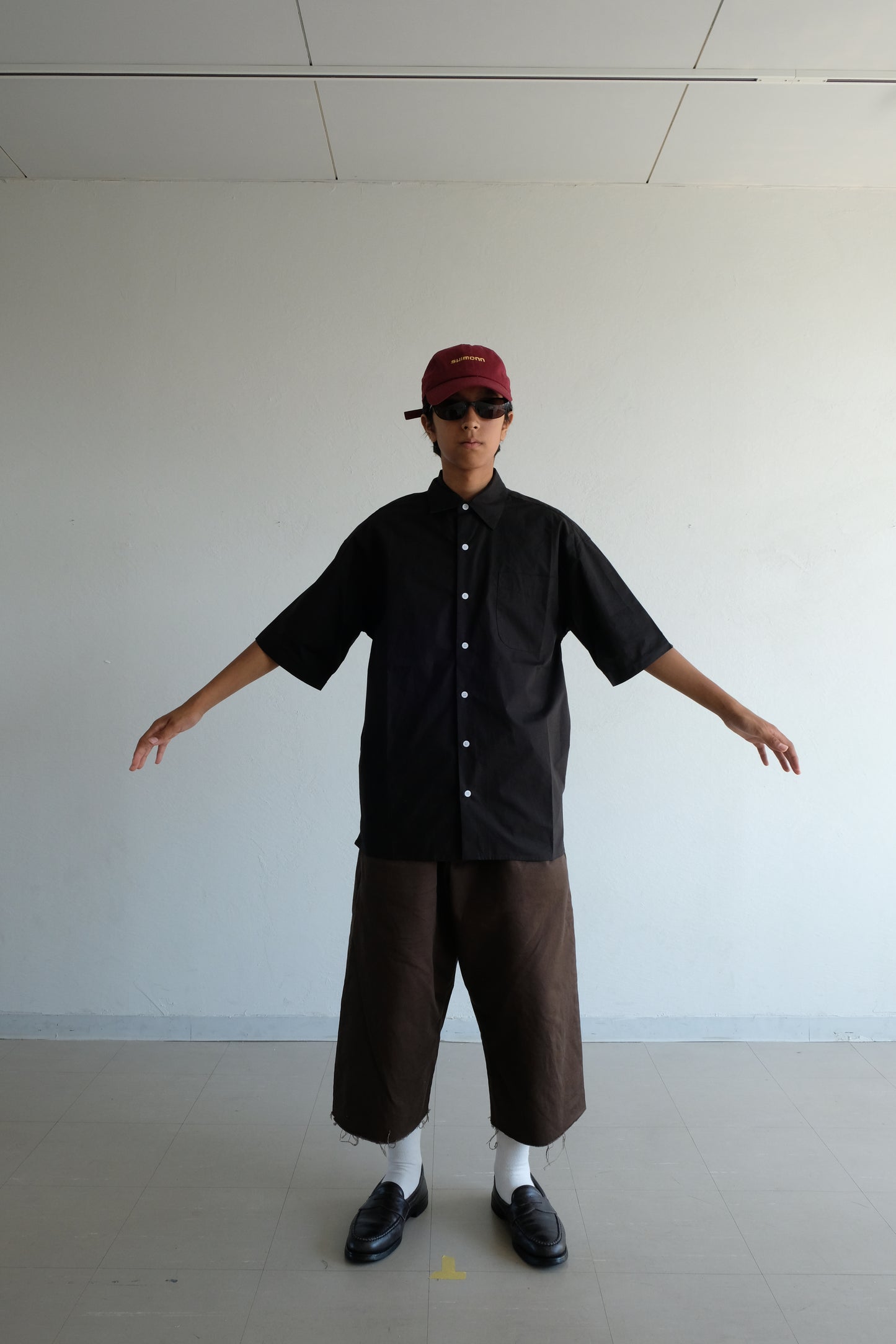 Bigcollar short sleeve shirt