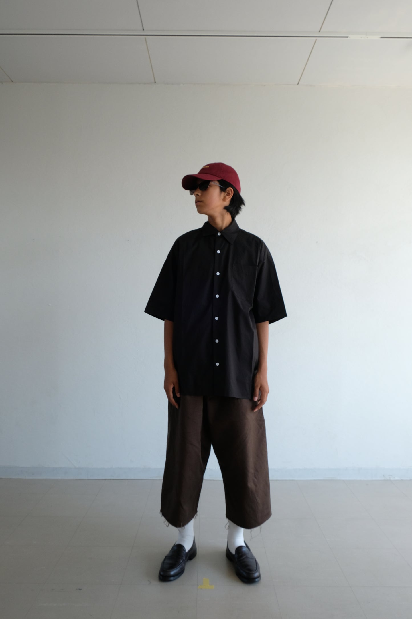 Bigcollar short sleeve shirt