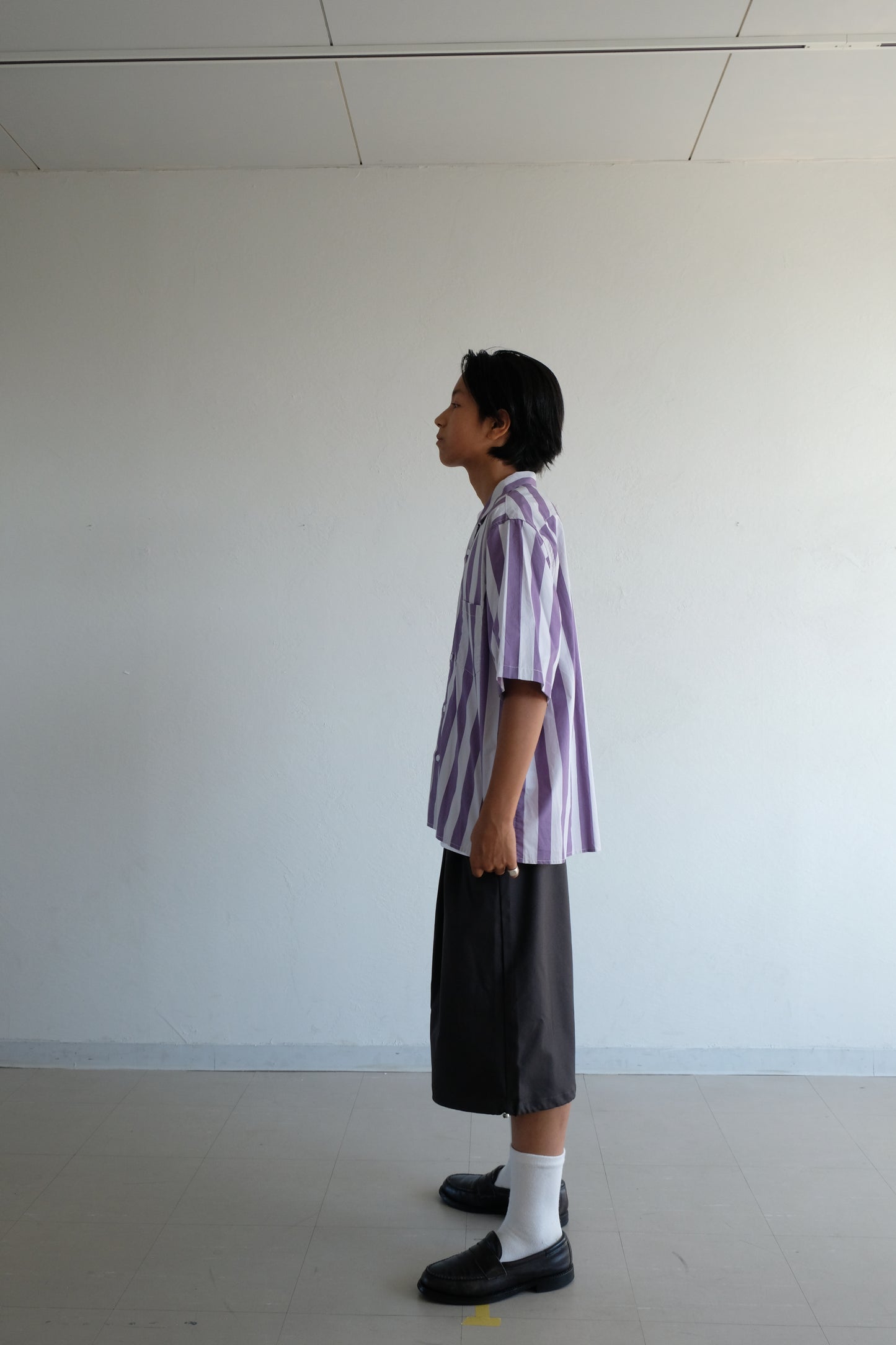 Opencollar stripe shirts