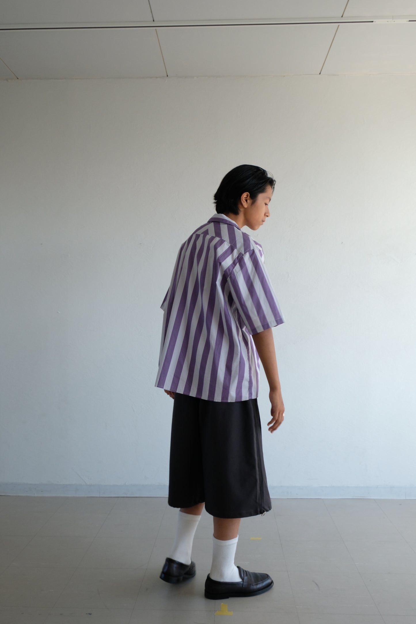 Opencollar stripe shirts