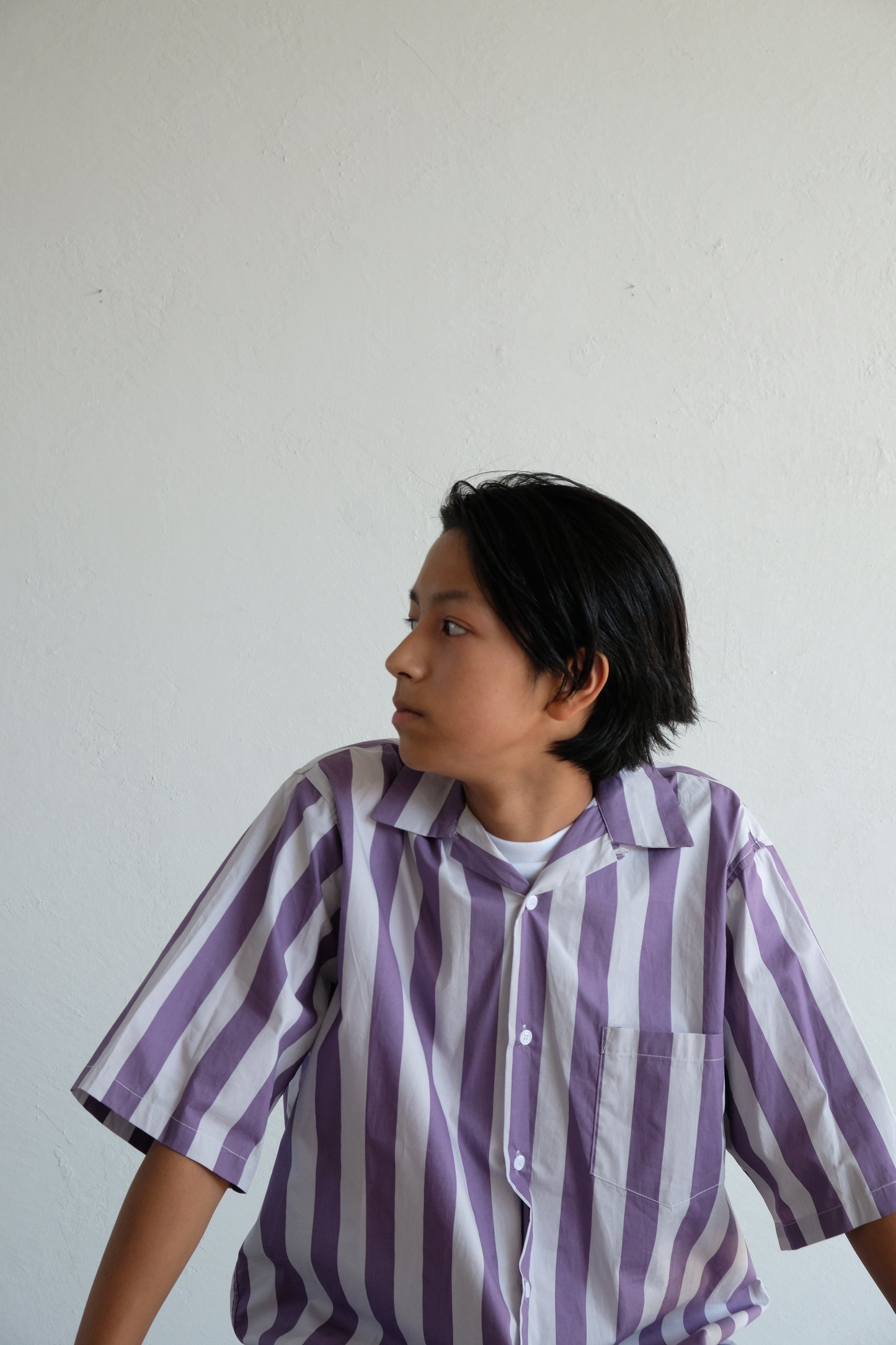 Opencollar stripe shirts