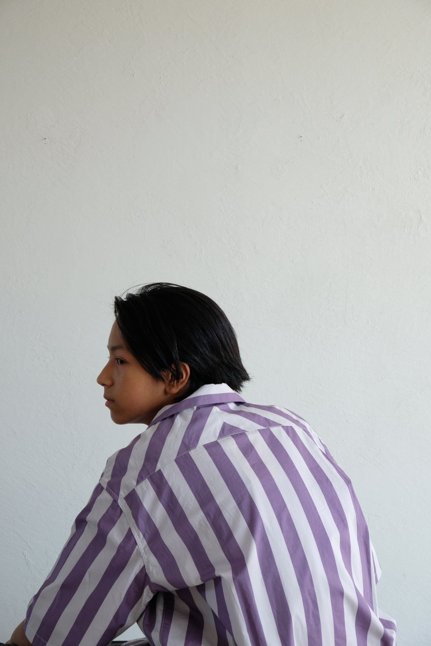 Opencollar stripe shirts