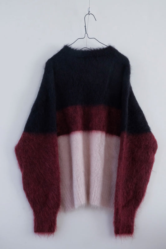 Shaggy mohair pullover knit