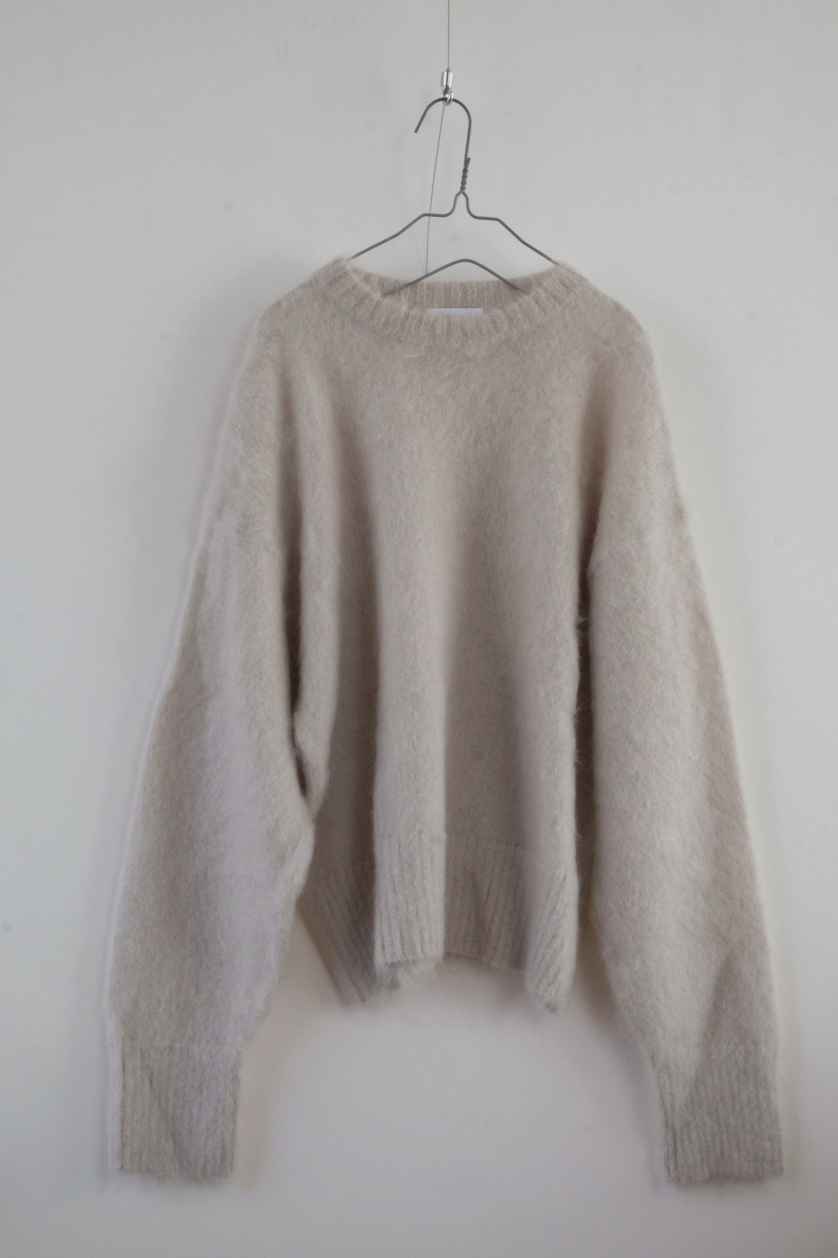 Shaggy mohair pullover knit