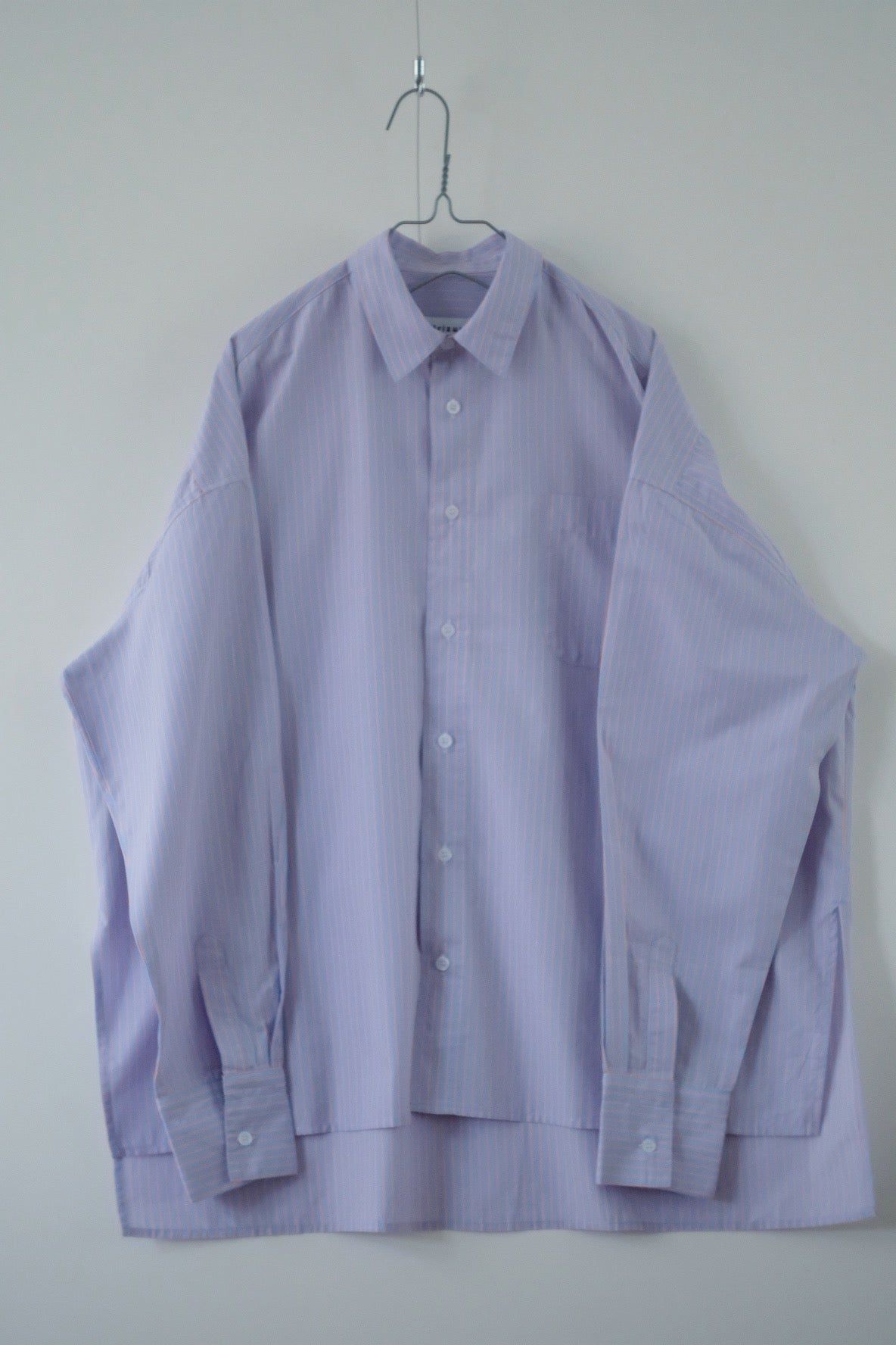 Regularcollar stripe shirt