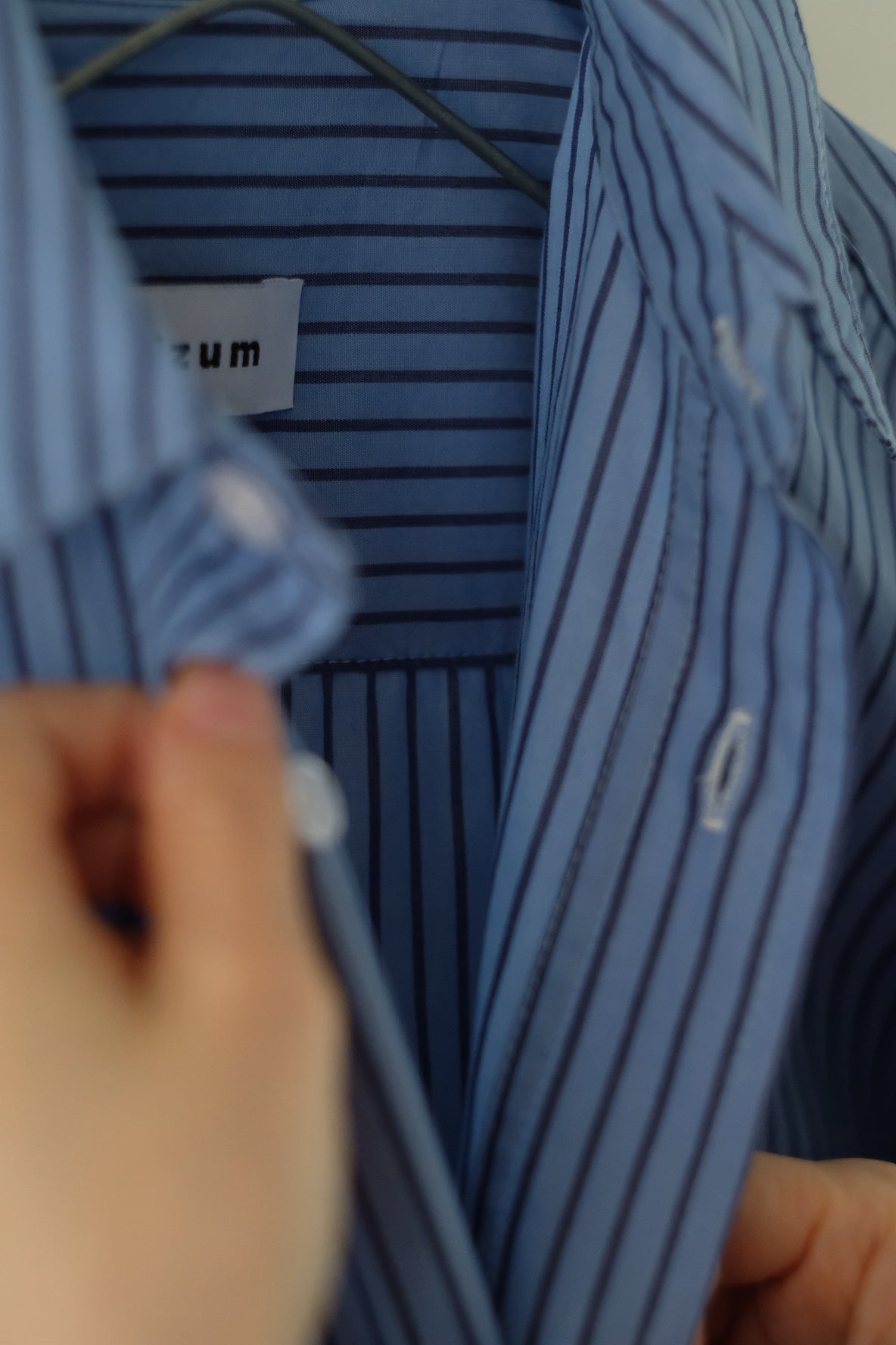 Regularcollar stripe shirt