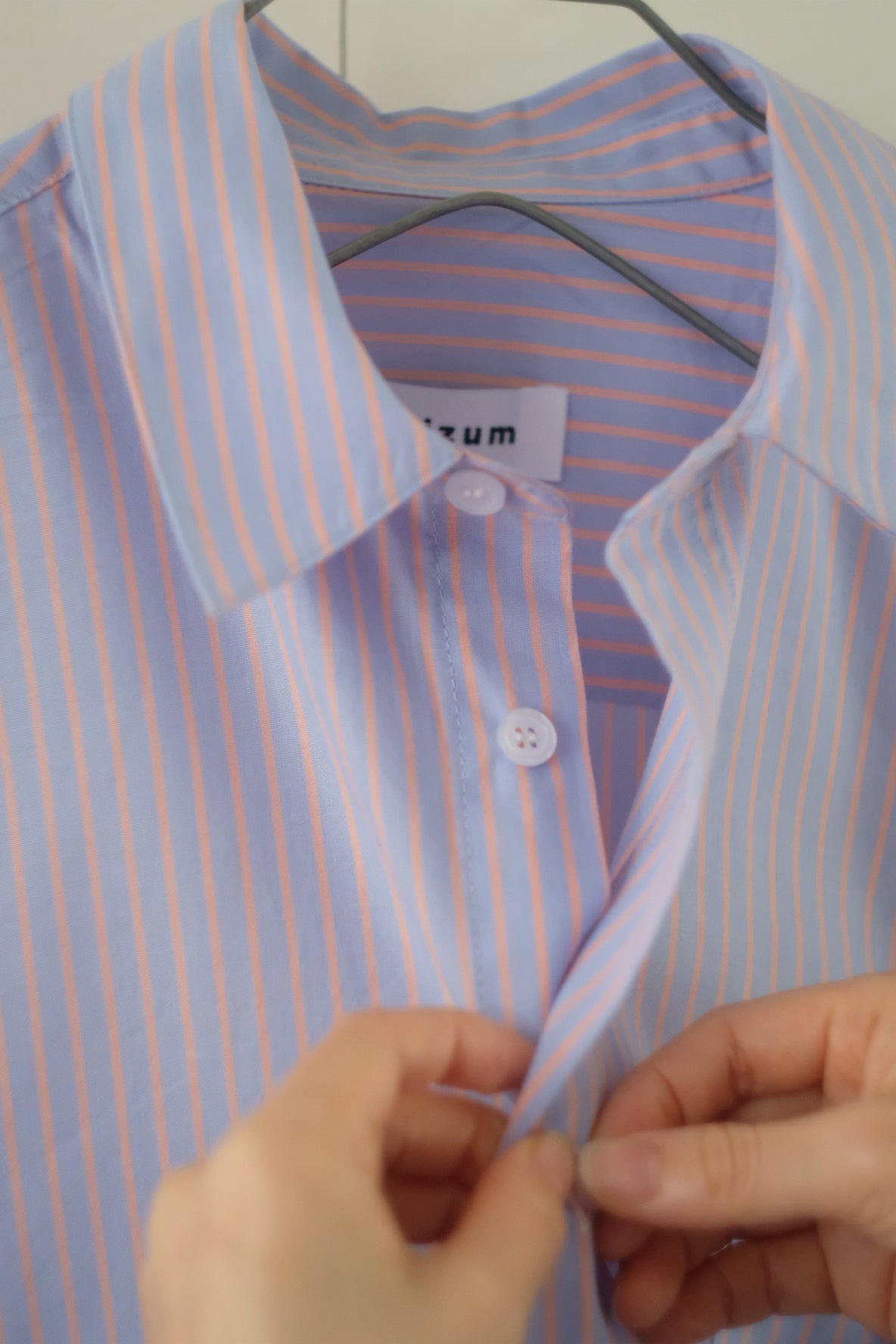 Regularcollar stripe shirt